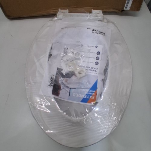 GARVEE ELONGATED SOFT CLOSE EASY CLEAN PLASTIC TOILET SEAT - 19" - WHITE - (MODEL: PHO_11GXK800) image 2