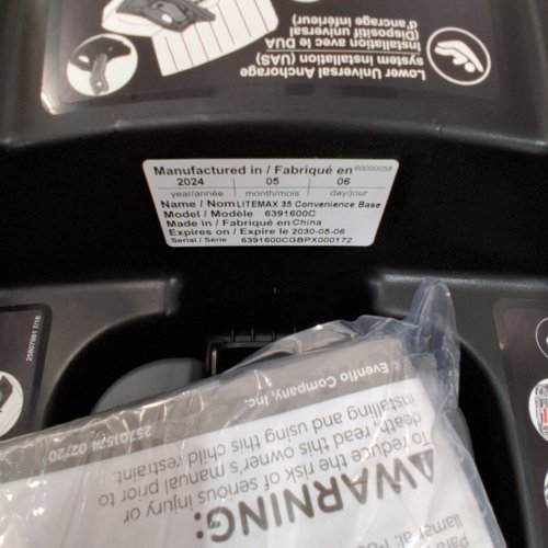 EVENFLO LITEMAX 35 INFANT CAR SEAT BASE - BLACK image 2