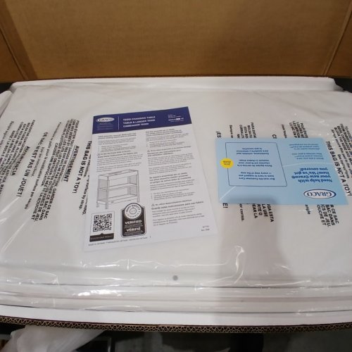 GRACO TEDDI 2-TIER BABY CHANGING TABLE WITH WATER-RESISTANT CHANGING PAD - 33" X 17" X 35" - WHITE (MODEL: 00524-2101-VC) image 3