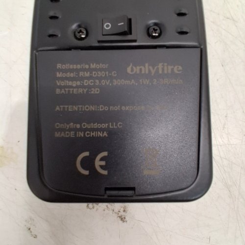 ONLYFIRE ROTISSERIE MOTOR - 3V - 2-3 RPM - BLACK (MODEL: RM-D901-C) image 3