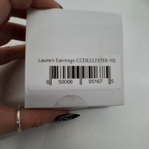 WOMENS CATE & CHLOE LAUREN TWIST HOOP EARRINGS - GOLD TONE/20 MM(STYLE: CCDE22237ER-YG) image 2