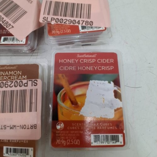 10 ASSORTED SCENTSATIONALS SCENTED WAX MELT CUBES - 2.5 OZ EACH - HONEY CRISP CIDER, CINNAMON BUTTERCREAM, RED HOT CINNNAMON image 3
