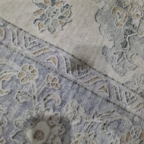 PURECOZY WASHABLE AREA RUG -9FT X 12FT- BLUE/GREY image 3