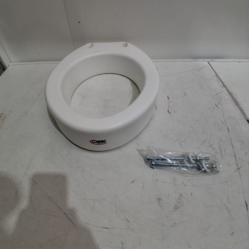 CAREX HEALTH BRANDS ELONGATED TOILET SEAT ELEVATOR - 300LBS CAP - 3.5" - WHITE (MODEL: B30800) image 2
