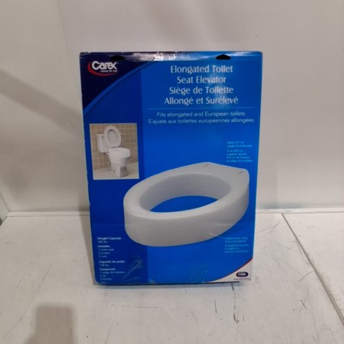 CAREX HEALTH BRANDS ELONGATED TOILET SEAT ELEVATOR - 300LBS CAP - 3.5" - WHITE (MODEL: B30800) image 3