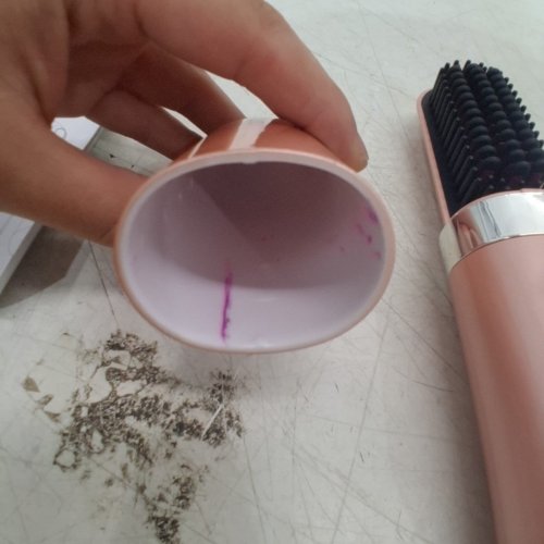 CORDLESS RECHARGEABLE HAIR STRAIGHTENER / BRUSH - PINK (MODEL: ZXCV1Q) image 4