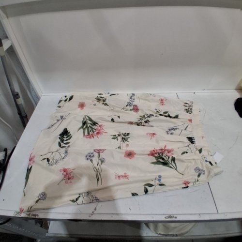 COTTON FLORAL PLEATED SKIRT - EXTRA LARGE - CREAM (STYLE: MLRS0320) image 2