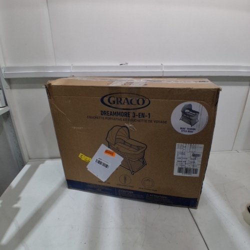 GRACO DREAMMORE 3-IN-1 PORTABLE BASSINET & TRAVEL PLAY YARD, 2-SPEED VIBRATION - GREY (MODEL: 2168170) image 6