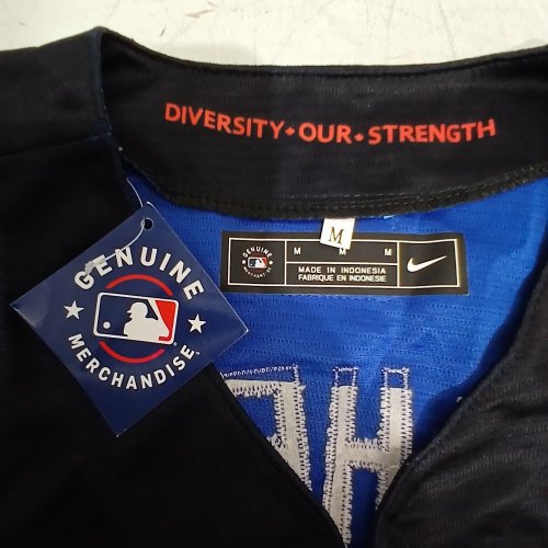 NIKE MLB BASEBALL JERSEY - MEDIUM - BLACK AND BLUE image 2