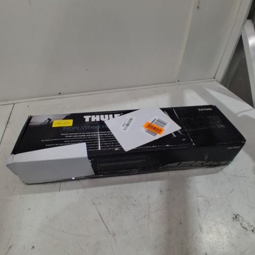 THULE ROOF RACK FRONT BIKE WHEEL HOLDER - 22" X 6" - ALUMINUM/BLACK (MODEL: 5470) image 4
