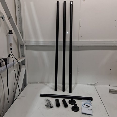 ZYRW SHOWER TENSION CURTAIN ROD - 51" X 165" - BLACK - (MODEL: CZ32-51-165BK-CA) image 3