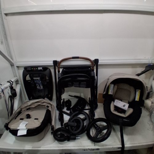 EVENFLO PIVOT NXT TRAVEL SYSTEM WITH LITEMAX NXT INFANT CAR SEAT - 50LBS MAX LATTE BEIGE (MODEL: TS101412572C) image 3
