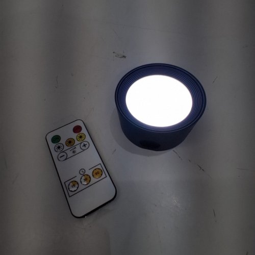 LED RECHARGEABLE WALL LIGHT WITH REMOTE CONTROL - 3 COLOUR TEMPERATURES - BLACK (MODEL: WL02) image 2