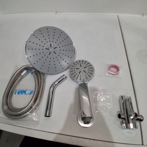 HIGH PRESSURE 3 WAY MULTI SETTING RAINFALL SHOWER HEAD COMBO- CHROME image 2