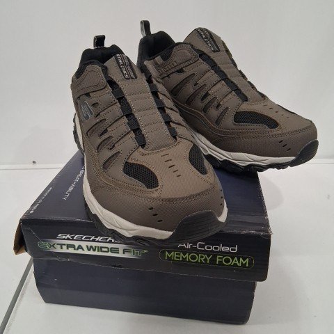 MEN'S SKECHERS AFTERBURN M. FIT STRIKE ON- SIZE 10 EXTRA WIDE - BROWN (MODEL: 51866EWW/BKCC) image 2