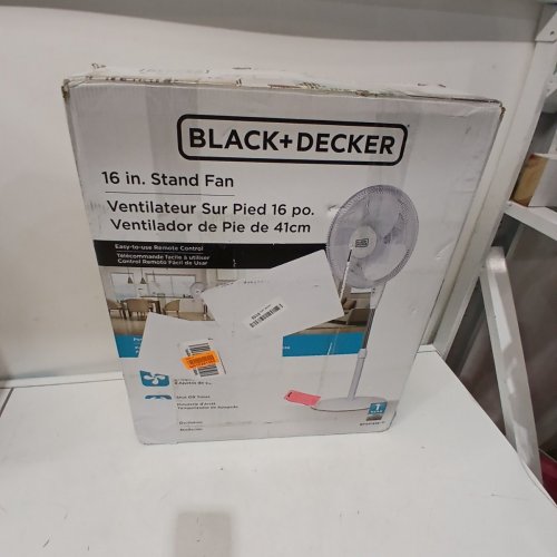 BLACK+DECKER STAND FAN - 16" - WHITE (MODEL: BFSR16W) image 5