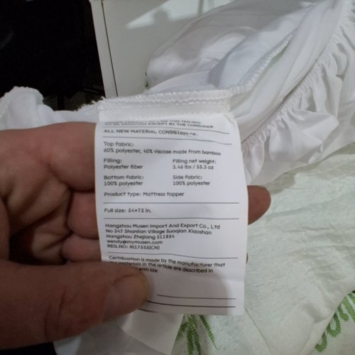 BAMBOO MATTRESS TOPPER - FULL - GREEN image 4