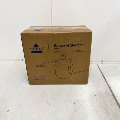 BISSELL STEAMSHOT OMNI HANDHELD PORTABLE HARD SURFACE STEAM CLEANER WITH ATTACHMENTS - 360ML - GREY/BLUE (MODEL: 4171B) image 4
