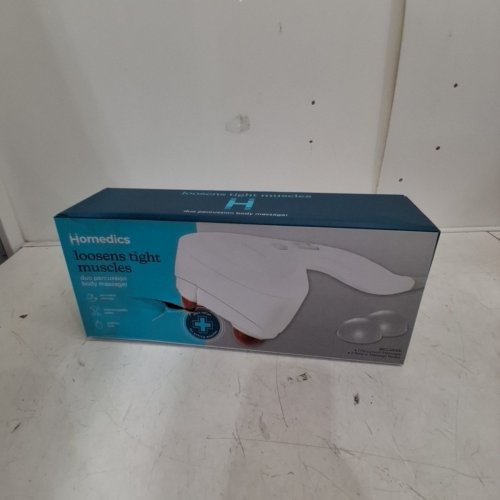 HOMEDICS PERCUSSION ACTION MASSAGER WITH HEAT - ADJUSTABLE INTENSITY AND DUAL PIVOTING HEADS - WHITE (MODEL: HHP-285HJ-WT) image 3
