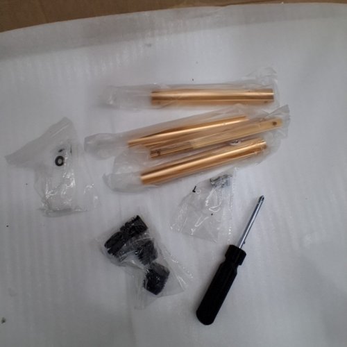 YAUWOH 4-DRAWER METAL DRESSER - 38.7" X 31.4" - BLACK/GOLD (MODEL: CT03BK03) image 4