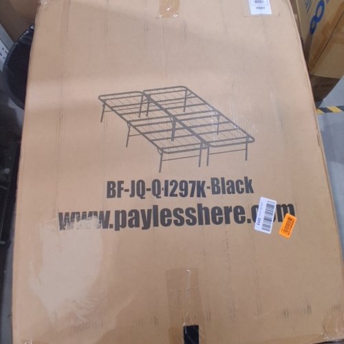 GIANTEX 2-IN-1 FOLDING METAL BED FRAME - KING/QUEEN - 660LBS CAP - BLACK (MODEL: BF-JQ-Q-1297K) image 3