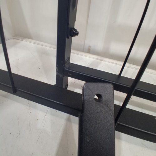 GIANTEX 2-IN-1 FOLDING METAL BED FRAME - KING/QUEEN - 660LBS CAP - BLACK (MODEL: BF-JQ-Q-1297K) image 5