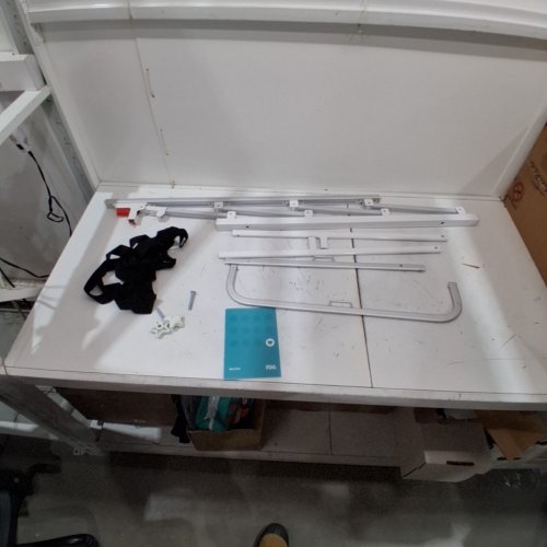 FOLDABLE BED ASSIST GUARD RAIL - 38" - WHITE (MODEL: HFK-5115-1) image 2