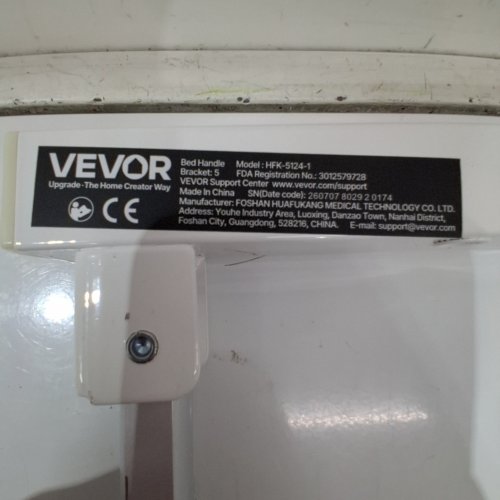 VEVOR BED HANDLE BRACKET - WHITE (MODEL: HFK-5124-1) image 2
