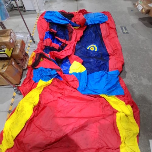 INFLATABLE BOUNCE HOUSE WITH SLIDE - 10FT X 6FT - RED/BLUE/YELLOW image 2