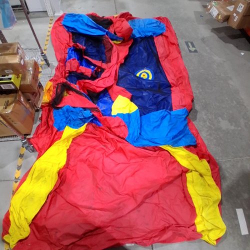 INFLATABLE BOUNCE HOUSE WITH SLIDE - 10FT X 6FT - RED/BLUE/YELLOW image 3