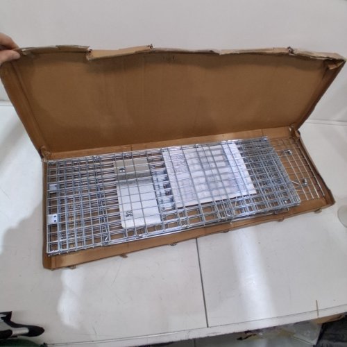 LIVE ANIMAL FOLDING HUMANE TRAP - 32" image 2