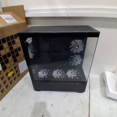 FOIFKIN F1 ATX MID-TOWER COMPUTER CASE WITH 6 PWM ARGB FANS PRE-INSTALLED AND FULL-VIEW DUAL TEMPERED GLASS - BLACK (MODEL: F1) image 2