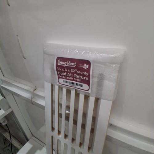 SNUG VENT STURDY MDF COLD AIR RETURN GRILL WOOD WALL VENT - 3/4" X 8" X 32" - WHITE image 3