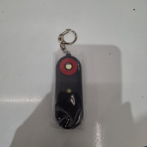 DANGER ALARM RECHARGEABLE PERSONAL SAFETY ALARM - 130DB SIREN - FLASHING LIGHT - BLACK image 2