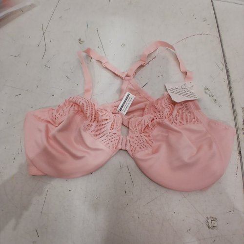 WOMENS FRONT CLIP COVERAGE PLUNGE LACE BRA - 38DD - PINK image 3