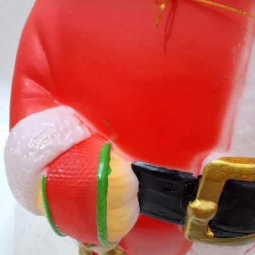 HOLIDAY TIME BLOW MOLD CHRISTMAS SANTA CAT LIGHT UP DECORATION - 13.1" X 10.9" X 26" - RED, WHITE, AND YELLOW (MODEL: WX4006) image 4