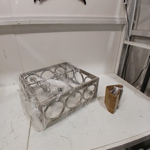 XINGQI 4-LIGHT RECTANGULAR CAGE CHANDELIER - 13" X 9.7" X 5.7" - BRUSHED NICKEL (MODEL: XY088-BN) image 2
