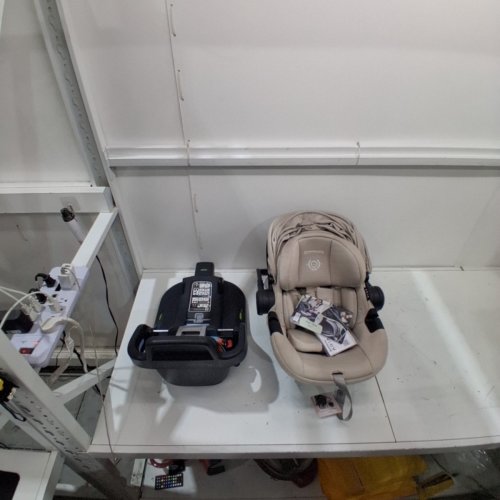 UPPABABY ARIA LIGHTWEIGHT INFANT CAR SEAT - OAT MÉLANGE/CHESTNUT LEATHER (MODEL:‎ 1001-ARI-CA-DCL) image 3