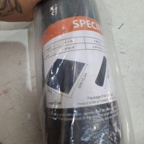 VEVOR POLYPROPYLENE WEED BARRIER WOVEN FABRIC - 3FT X 50FT - BLACK (MODEL: 0.9*15.2M142) image 3