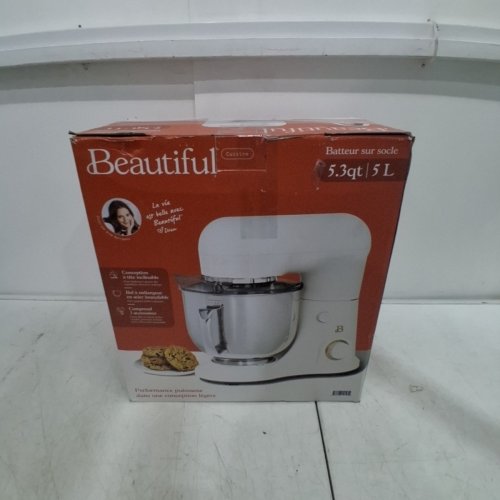 BEAUTIFUL CUISINE STAND MIXER WITH ATTATCHMENTS - 5.3 QT - WHITE ICING (MODEL: YM-611F) image 8