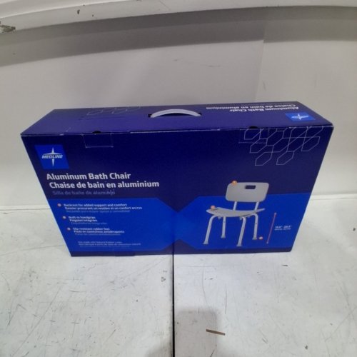 MEDLINE GUARDIAN DELUXE ALUMINUM BATH CHAIR - 400LBS CAP - GREY (MODEL: G2-101KRX1) image 4