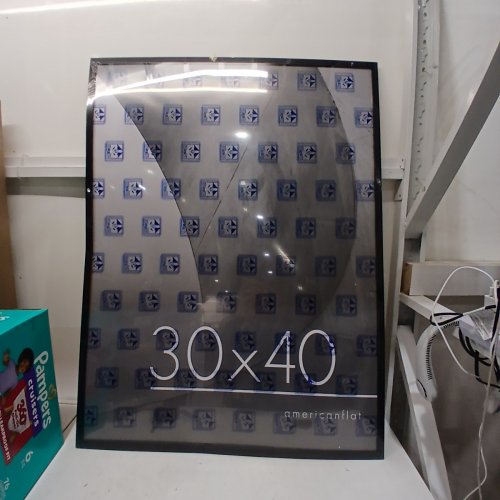AMERICANFLAT POLISHED PLEXIGLASS THIN BORDER PICTURE FRAME - 30" X 40" - BLACK image 2