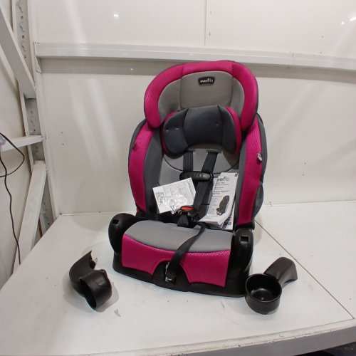 EVENFLO CHASE PLUS 2-IN-1 CONVERTIBLE BOOSTER CAR SEAT - GENEVA PINK/GREY (MODEL: 30712360C) image 3