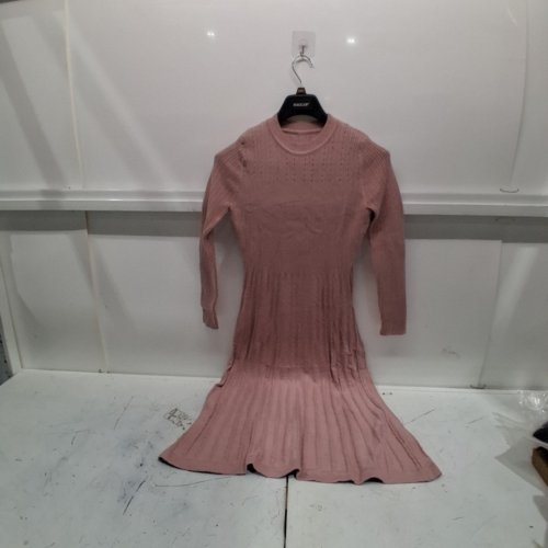 WOMEN'S INSPIRE CHIC LONG SLEEVE KNIT SWEATER DRESS - MEDIUM - DUSTY PINK (STYLE : 00686729868000) image 2