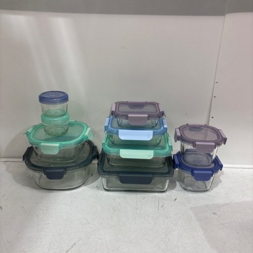 20PC ELLO COLOR LOCK MIXED MEAL PREP GLASS FOOD STORAGE CONTAINERS - ASSORTED COLORS (MODEL: 1969922) image 2
