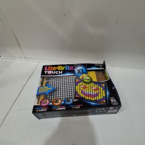 2PC LITE-BRITE TOUCH LIGHT-UP PEG ART BOARDS - BLACK image 4
