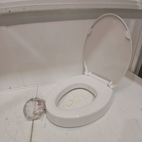 ELONGATED RAISED TOILET BIDET SEAT WITH DUAL NOZZLES - 19" - 2.9" RISE - WHITE (MODEL: PHO_0XXX3ZS1) image 2