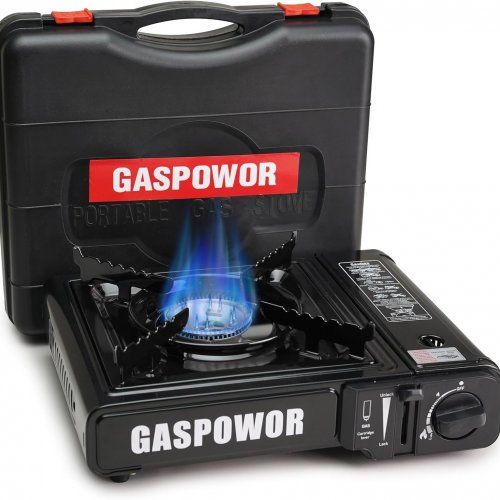 GOSPOWOR 1-BURNER PORTABLE GAS STOVE -10000 BTU (MODEL: STOVE013) image 2