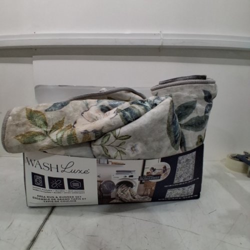 2PC WASHLUXE MACHINE WASHABLE AREA RUG & RUNNER SET - 5FT X 7FT/27" X 5FT - MULTICOLOR (MODEL: 2046294) image 4