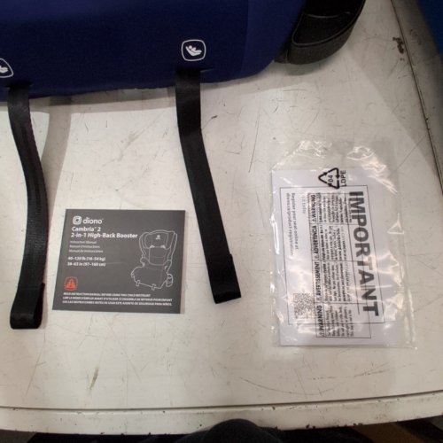 DIONO CAMBRIA 2 HIGH BACK AND BACKLESS BOOSTER SEAT - 40-120LBS - BLUE - (MODEL: 31211-NA-01) image 5